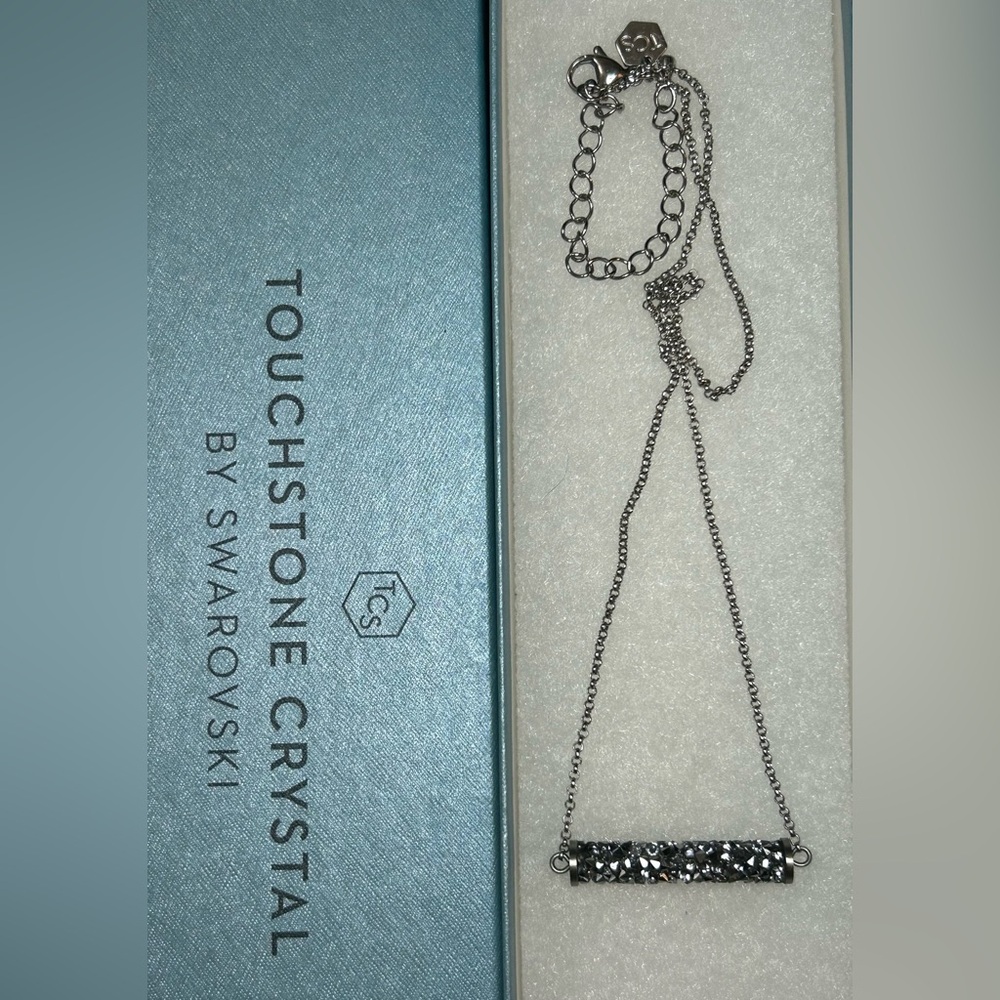 Touchstone Crystal Black Pipette Necklace
